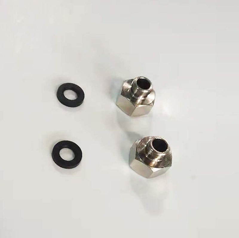 Sprinkle Contemporary Pipe Fitting Adapter Male G 9/16 Thread To Female G 1/2 Thread 2 pieces (1 pair),Solid Brass Chrome Finish - Image 2